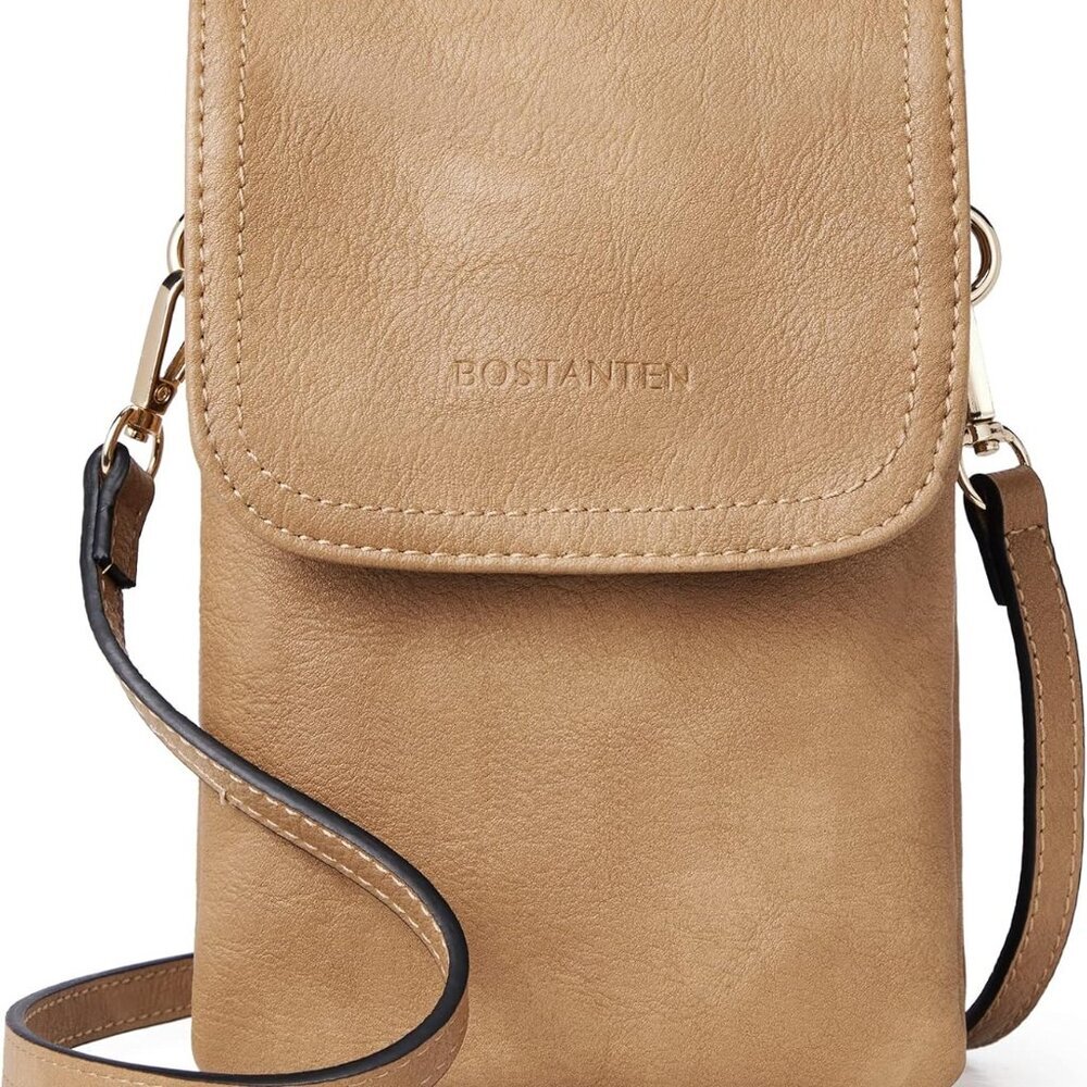 Sleek Vegan Leather Triple Pocket Crossbody Bag - Perfect for Daily Essentials